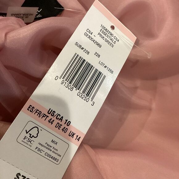 NWT Black Label by Evan-Picone Suit Jacket Size 10 Pink Green - Picture 8 of 10